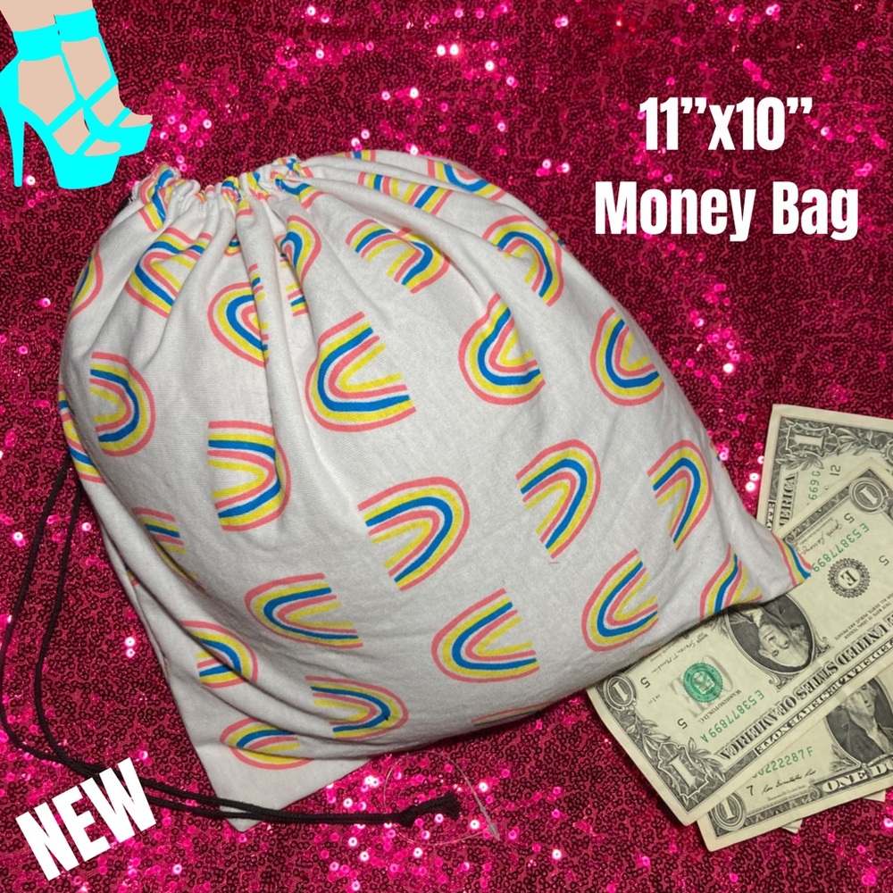 Rainbow Bag Stripper Money Bag Pride Wallet Purse Wristlet Rave Dancewear Y2K